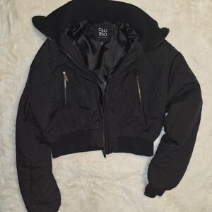 Cali 1850 Women's Black Bomber Jacket